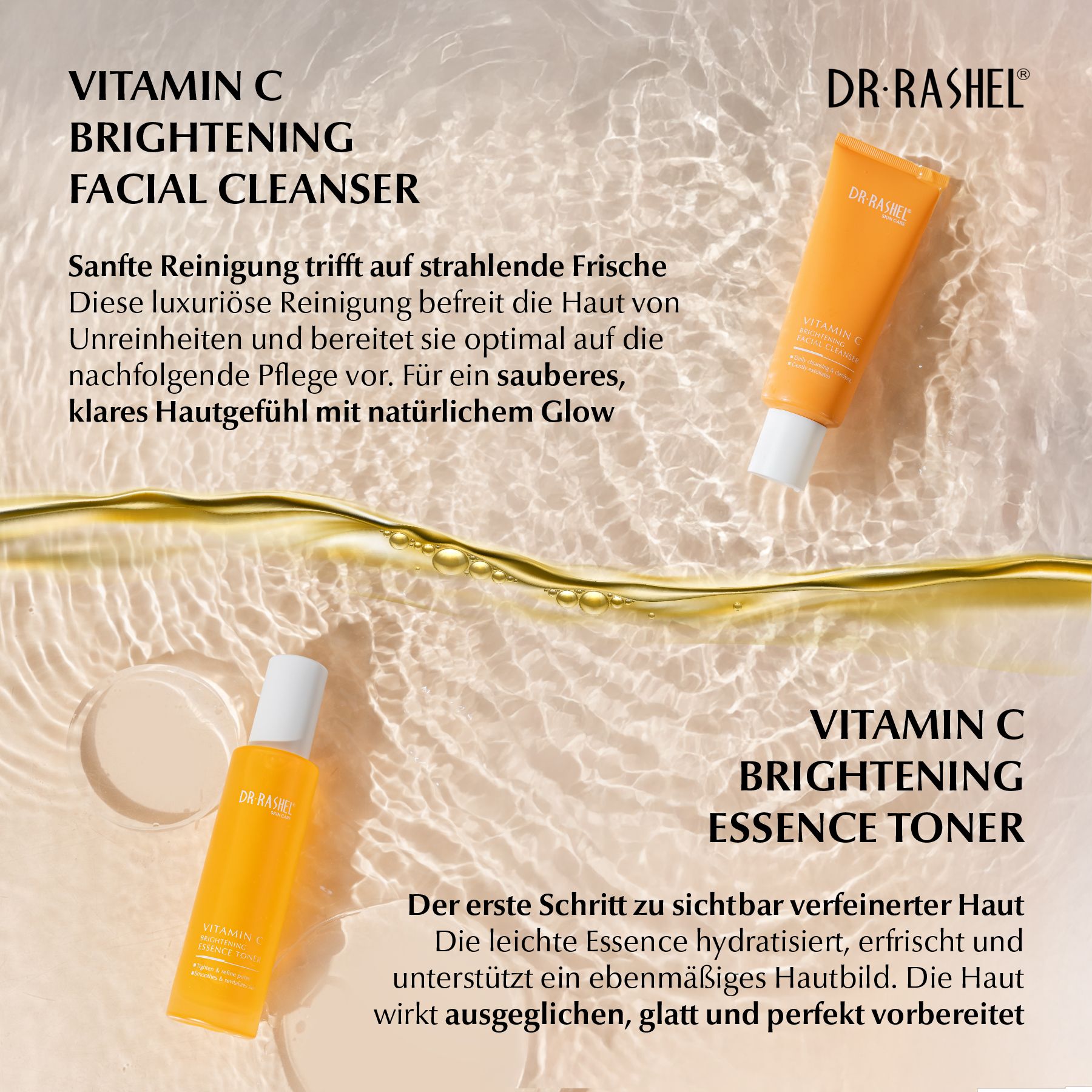 DR RASHEL Gesichtspflege-Set Vitamin C Geschenkbox Serum Creme Masken Toner