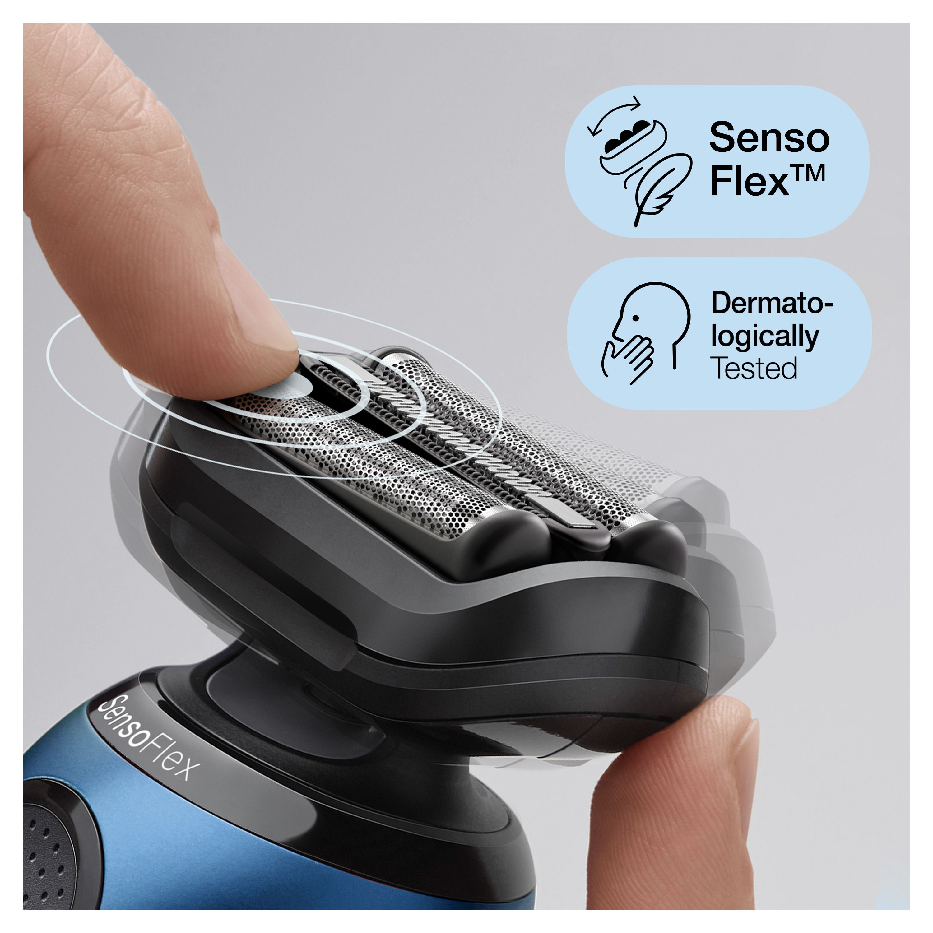 Braun - Elektrischer Rasierer für Männer "Series 6 60-B7200cc" in Blau