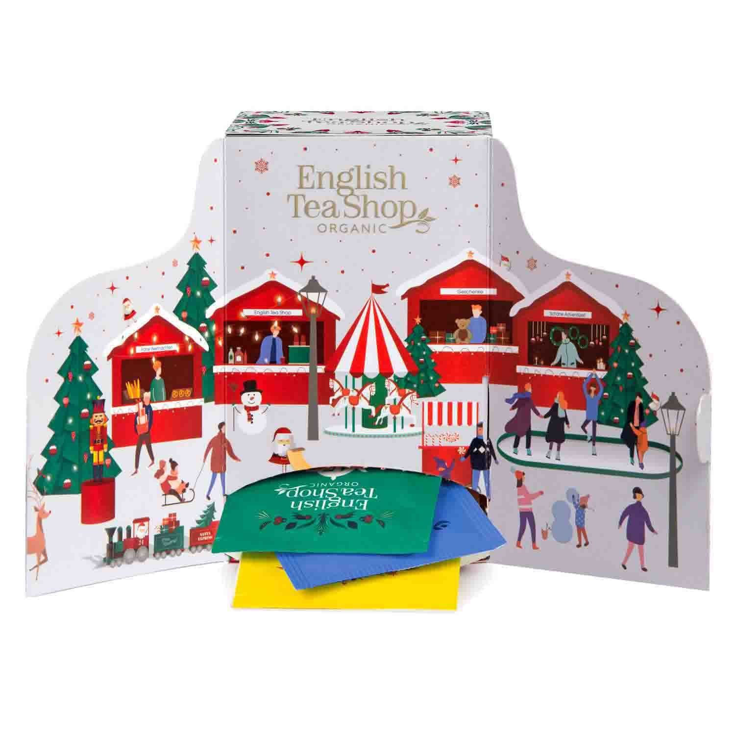 ETS - Bio-Tee Adventskalender - Weihnachtsmarkt - weiß