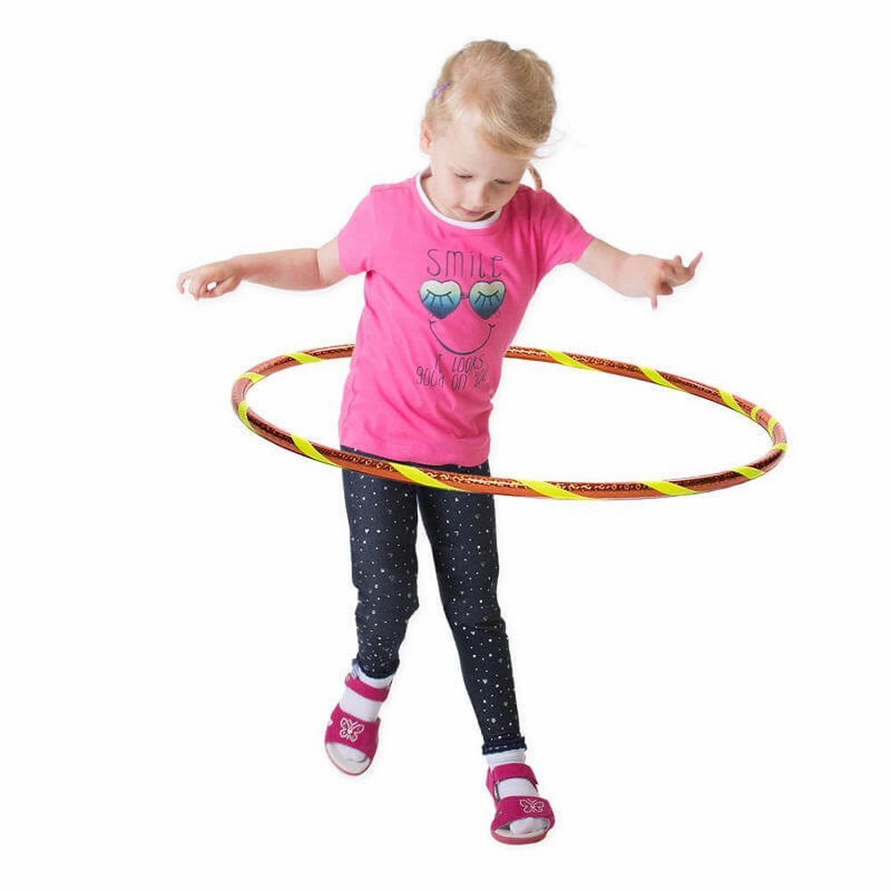Hoopomania Funny Kinder-Hula-Hoop | Ø 70 cm Orange-Gelb (Neon) 1 St