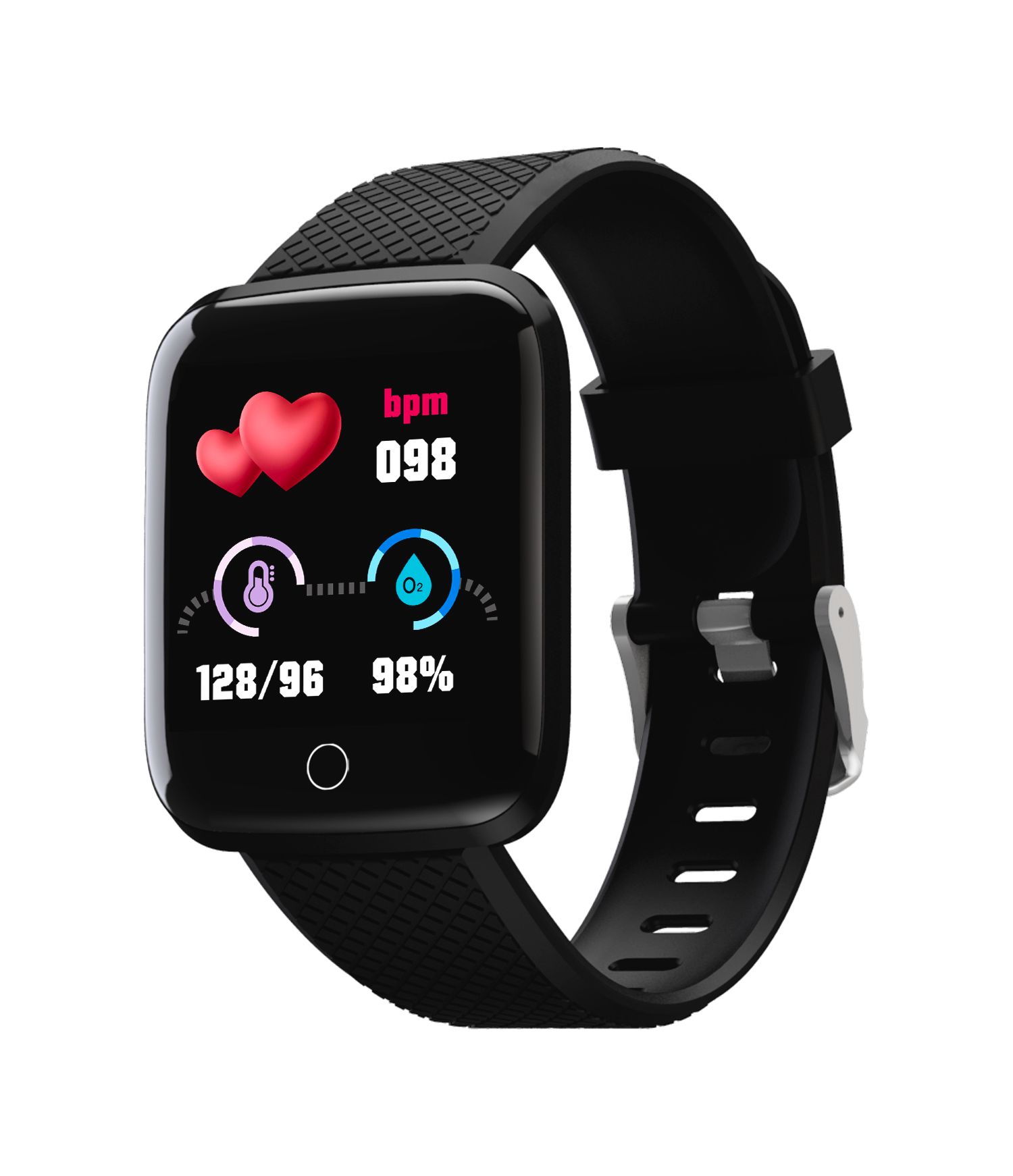 Denver Smartwatch SW-154 schwarz Sportuhr Schrittzähler Fitnesstracker Bluetooth