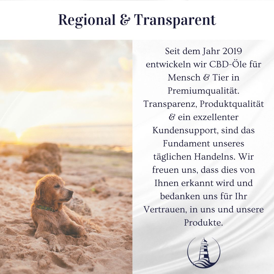 Deichtau Bio CBD Öl 10% für Hund & Katze - CBD-Hanföl-Tropfen – Echtes Cannabisöl - Deutsche Marke