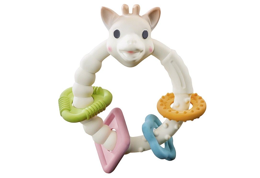 elements for kids GmbH Beißring So'Pure Colo'rings Sophie la girafe, 100 % Naturkautschuk, ca. 13x1