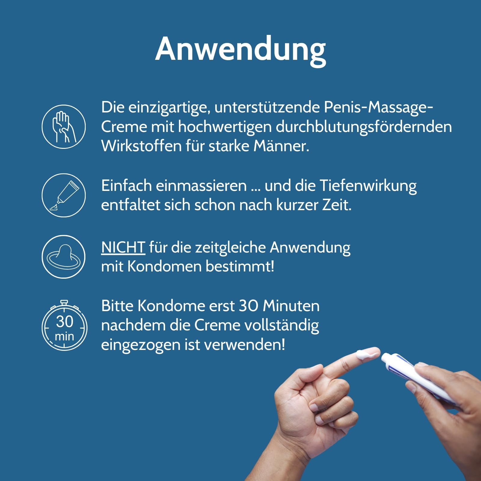 Paar unter einer Decke mit PENISEX XXL Creme. Die Creme ist für die Penis-Massage.