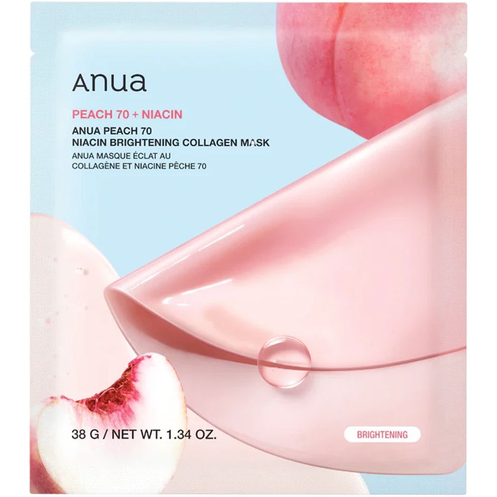 Anua Peach 70 Niacin-Aufhellende Kollagenmaske 4 St Maske