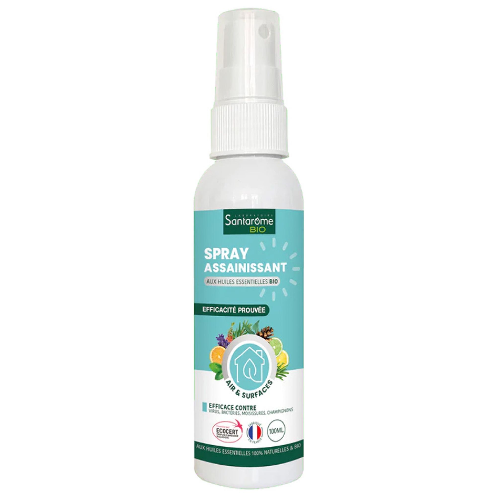 Santarome Reinigungsspray mit 20 ätherischen Bio-Ölen 16x3,8x3,8 cm