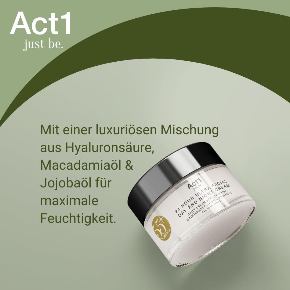 24 Hour Ultra Facial Day and Night Cream - Act1 just be.
