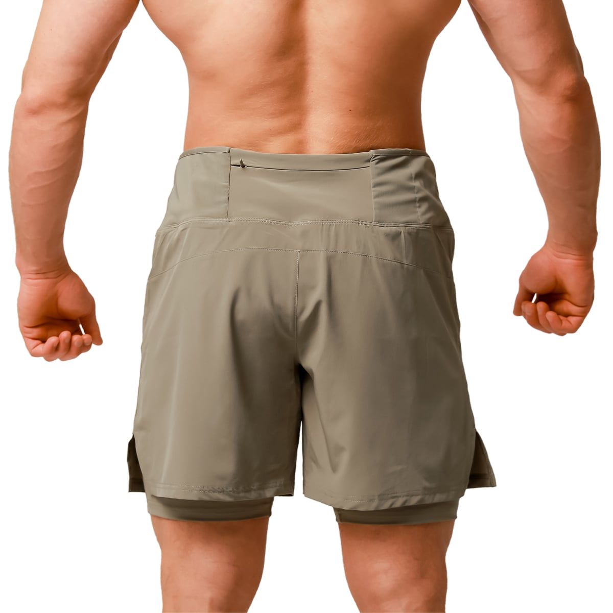GymBeam Shorts Herren 2in1 Slim mit Gummizug Pulse Vetiver