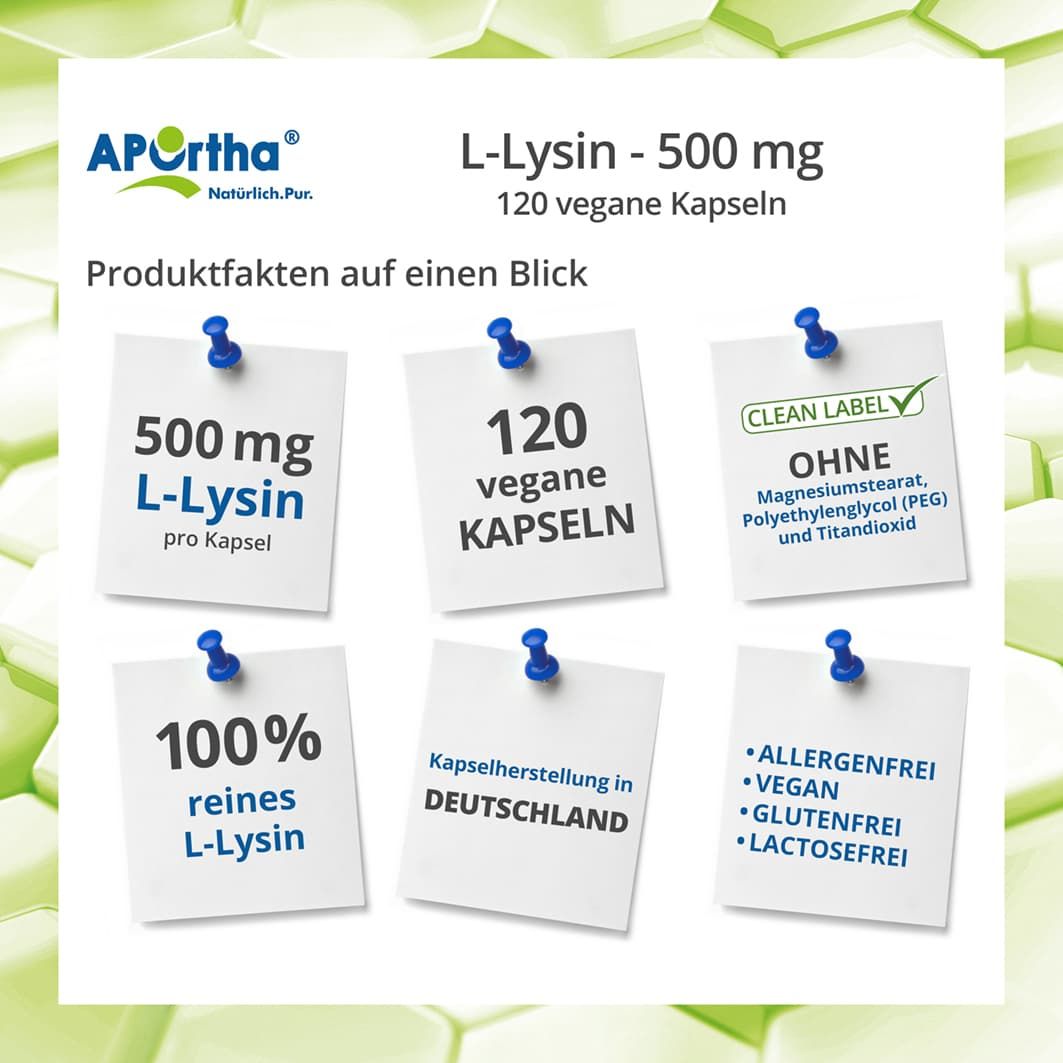 APOrtha® L-Lysin - 500 mg Kapseln 120 St