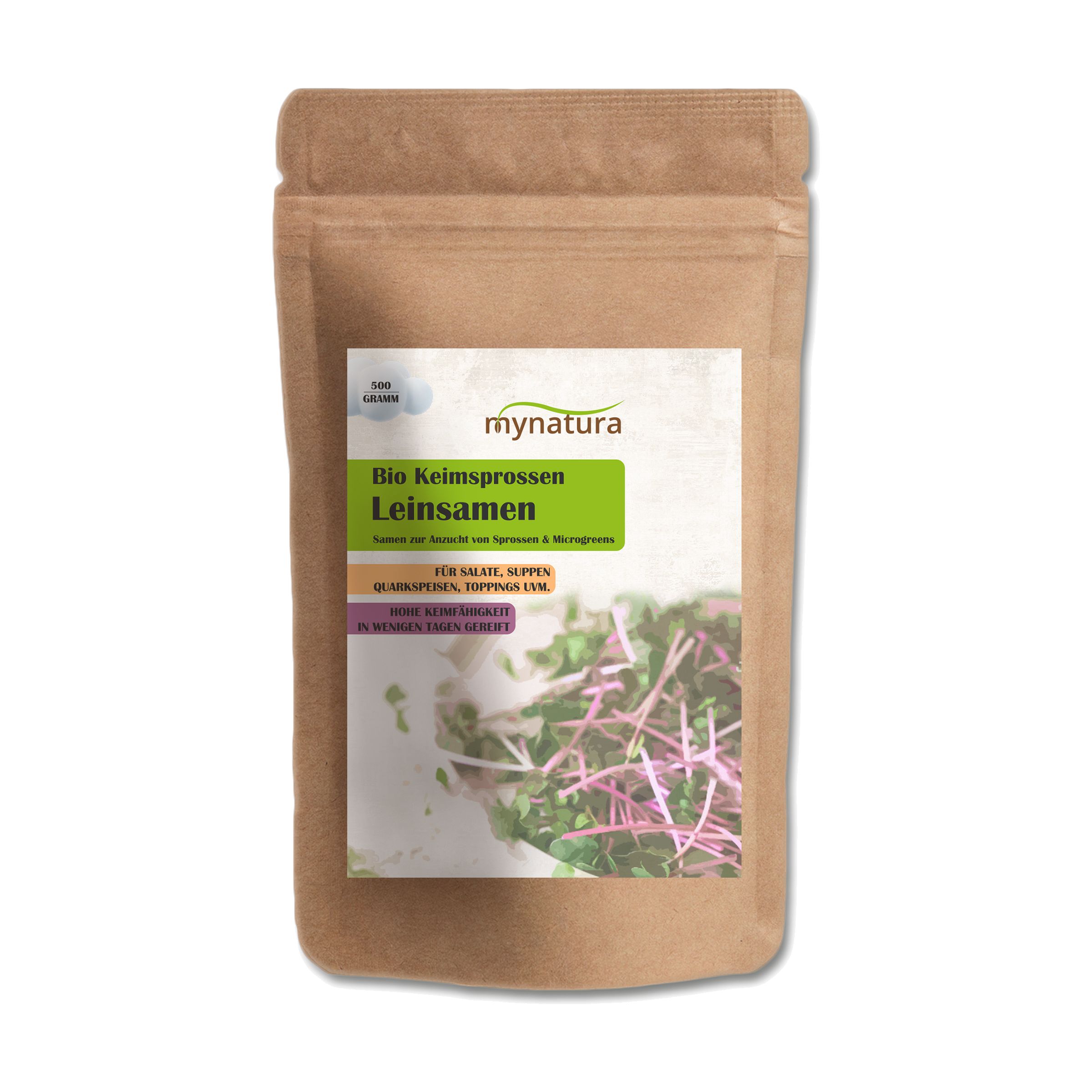 Mynatura Leinsamen Keimsprossen 500 g