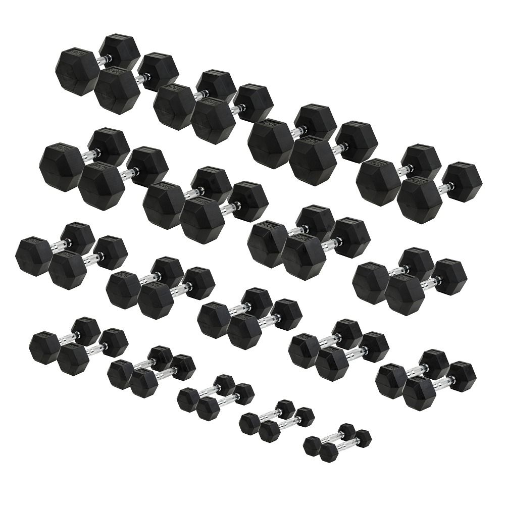 Sport-Thieme Kompakthantel-Set Gummi Hex 1 St