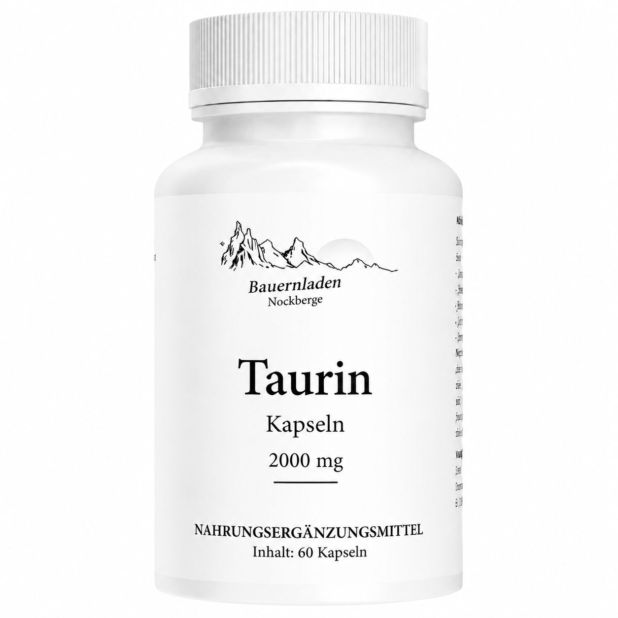 Bauernladen Nockberge | Taurin Kapseln 2000 mg 1x60 St