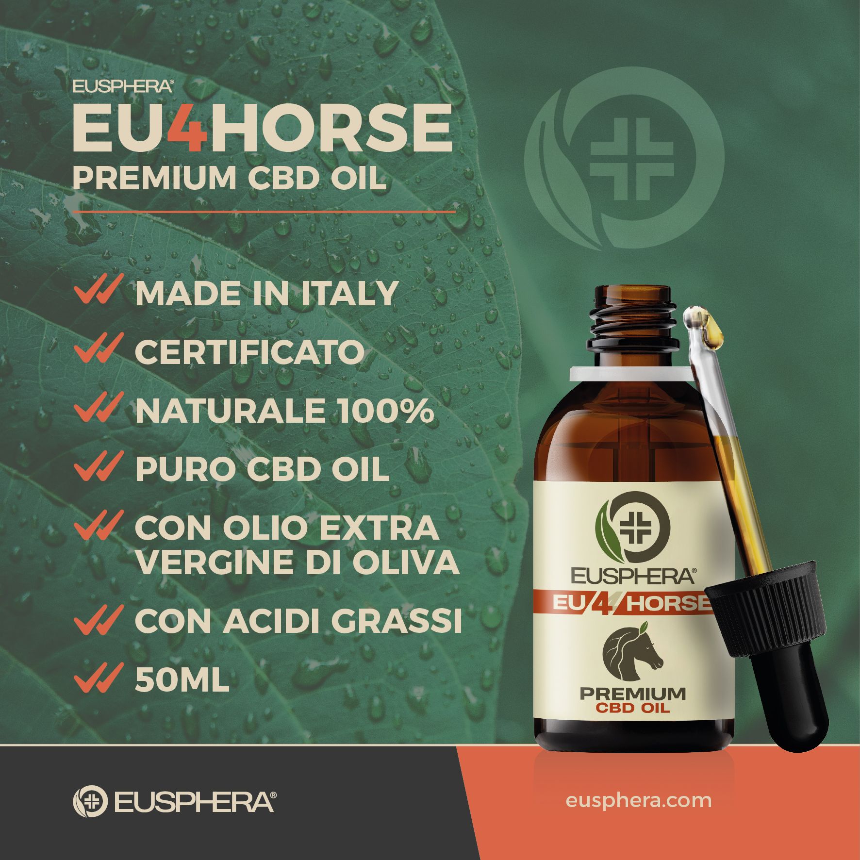 CBD-Ergänzung für die Pferdegesundheit | EU4HORSE - Eusphera