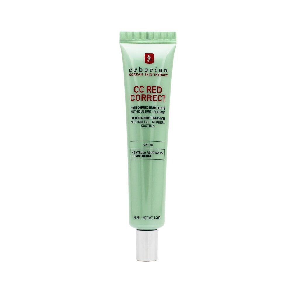 Erborian CC Red Correct SPF 30 Tube und Umverpackung.
