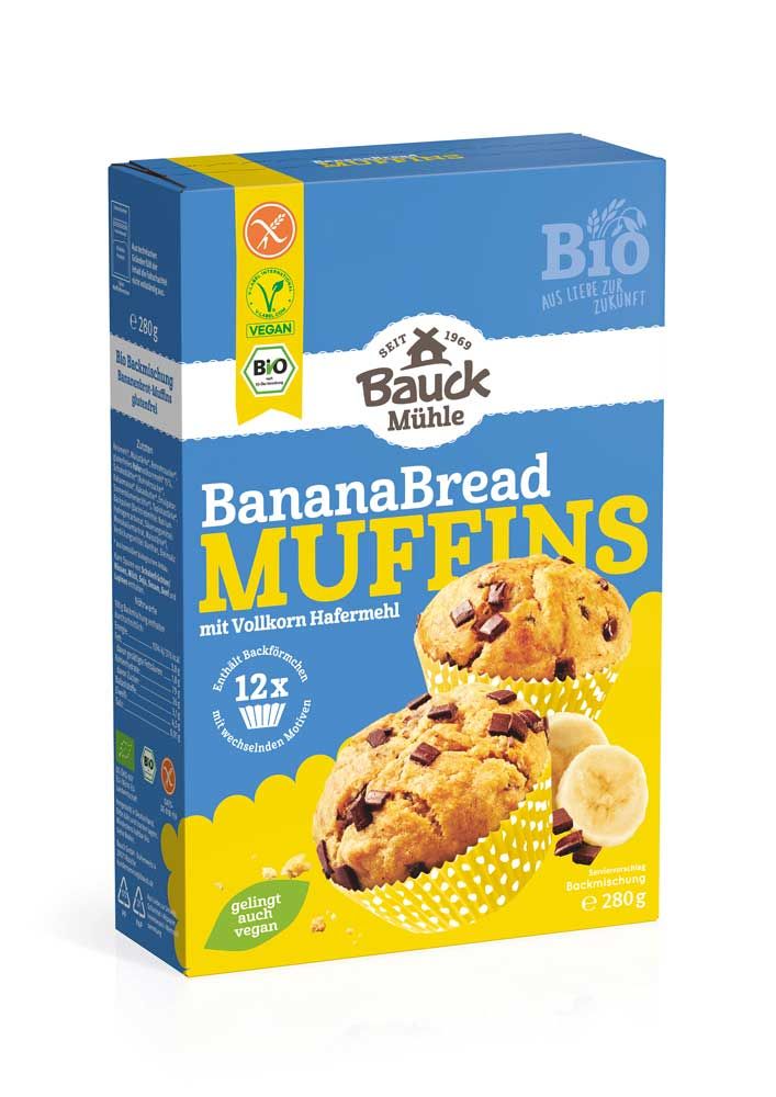 Bauck Mühle Backmischung Banana Bread Muffins