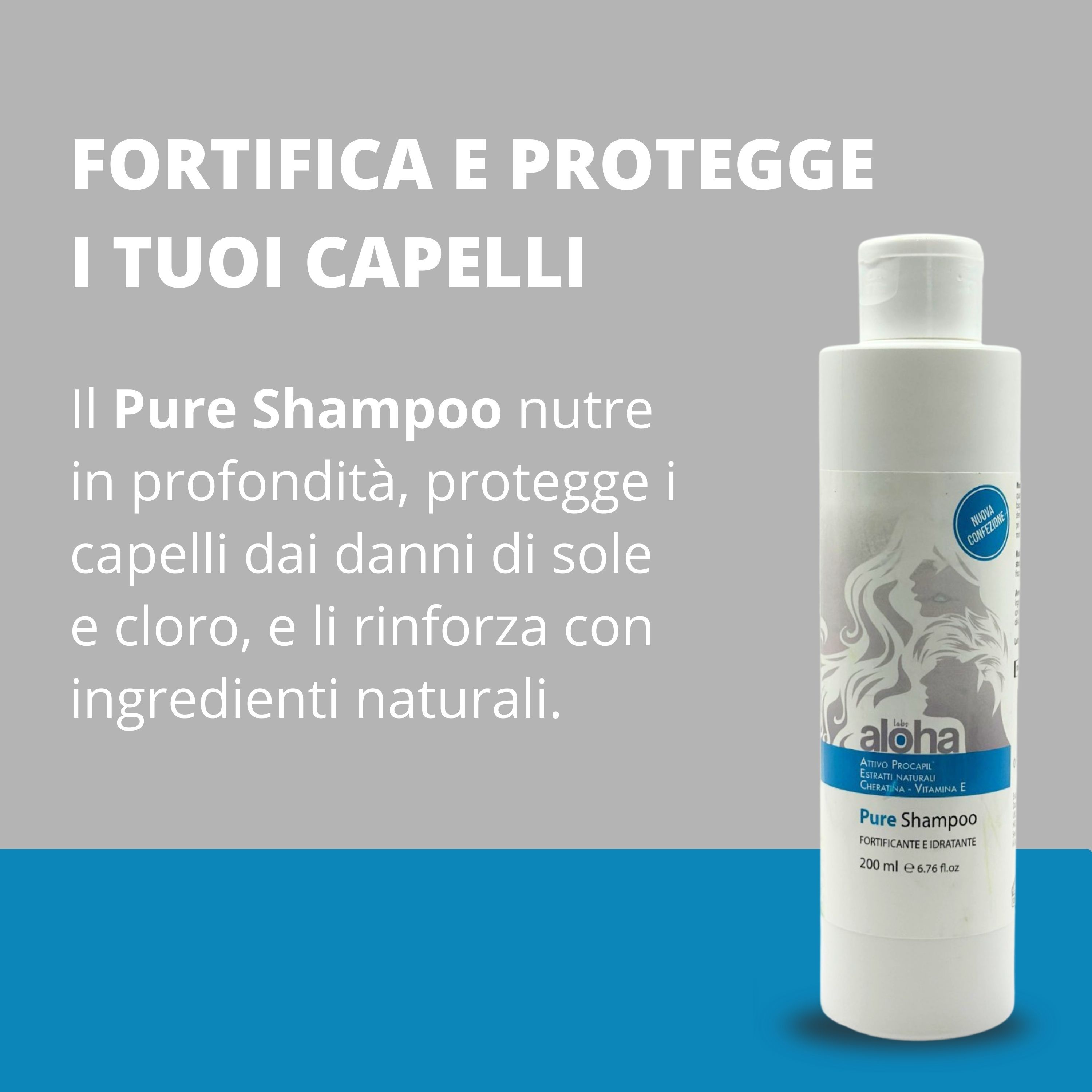 Aloha Labs Pure Anti-Haarausfall Shampoo mit Procapil, Biotin und Keratin – Feuchtigkeit