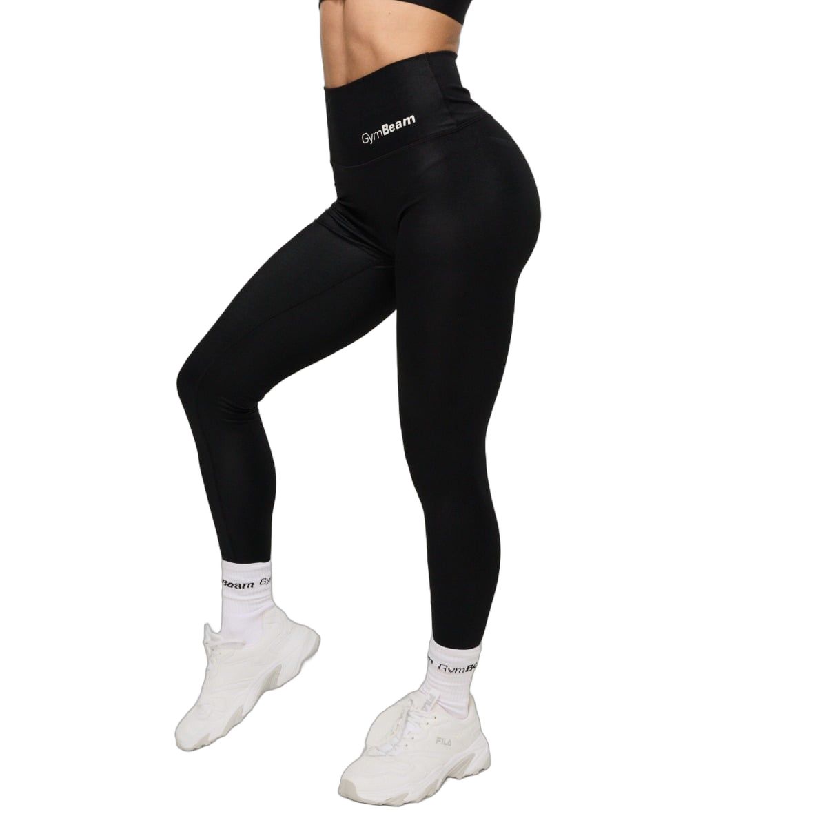 GymBeam Leggings Damen mit hoher Taille ohne Taschen Black 1 St