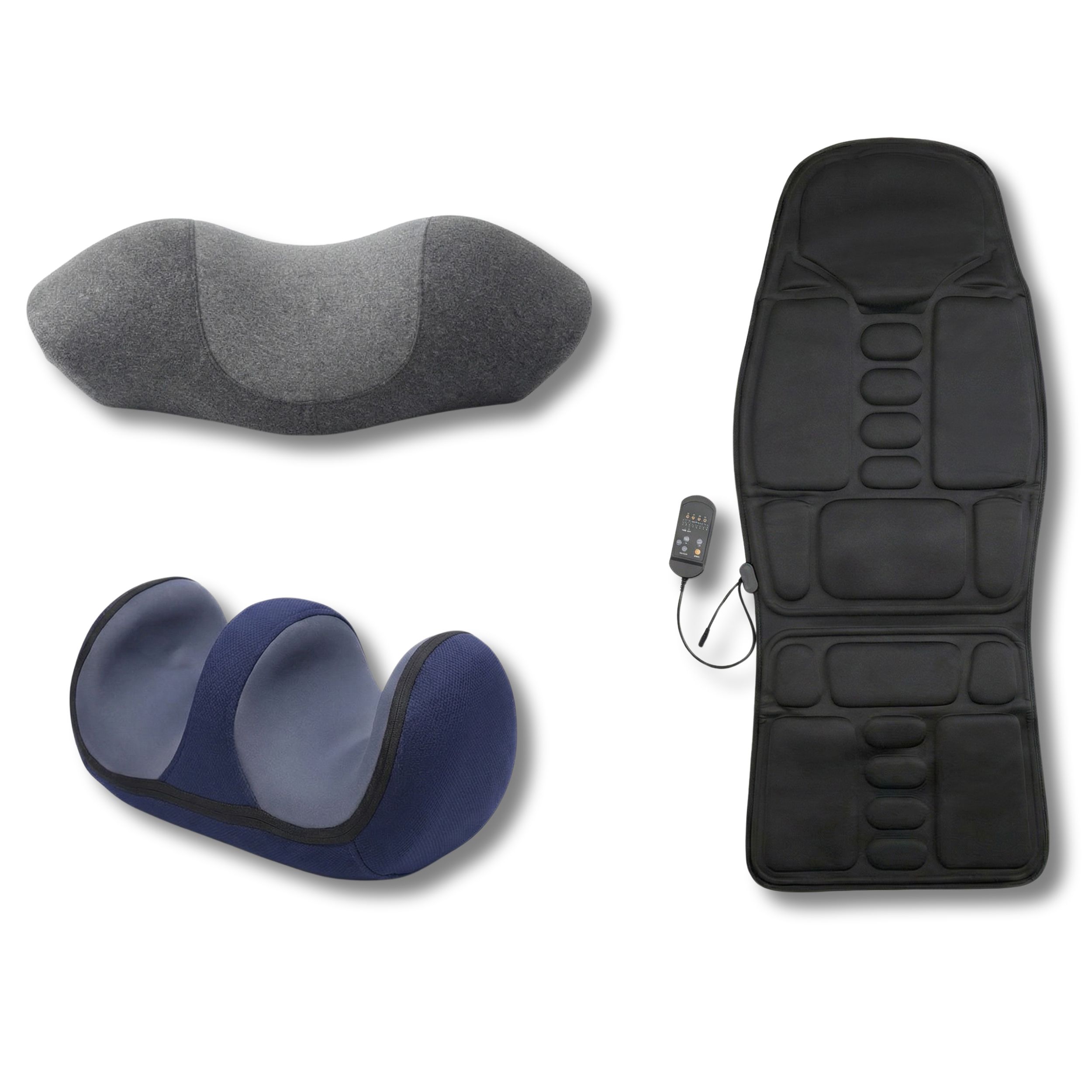 Komfort- & Entspannungsbox – Massage-Zervikalkissen, Therapiekissen, Beheizter Massagesitz 100x100 cm