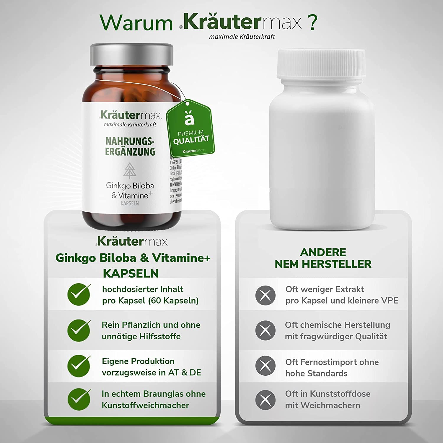 Ginkgo Biloba & Vitamine+ Kapseln 60 St