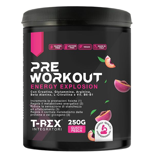 T-Rex Integratori Pre Workout pesca 250 g