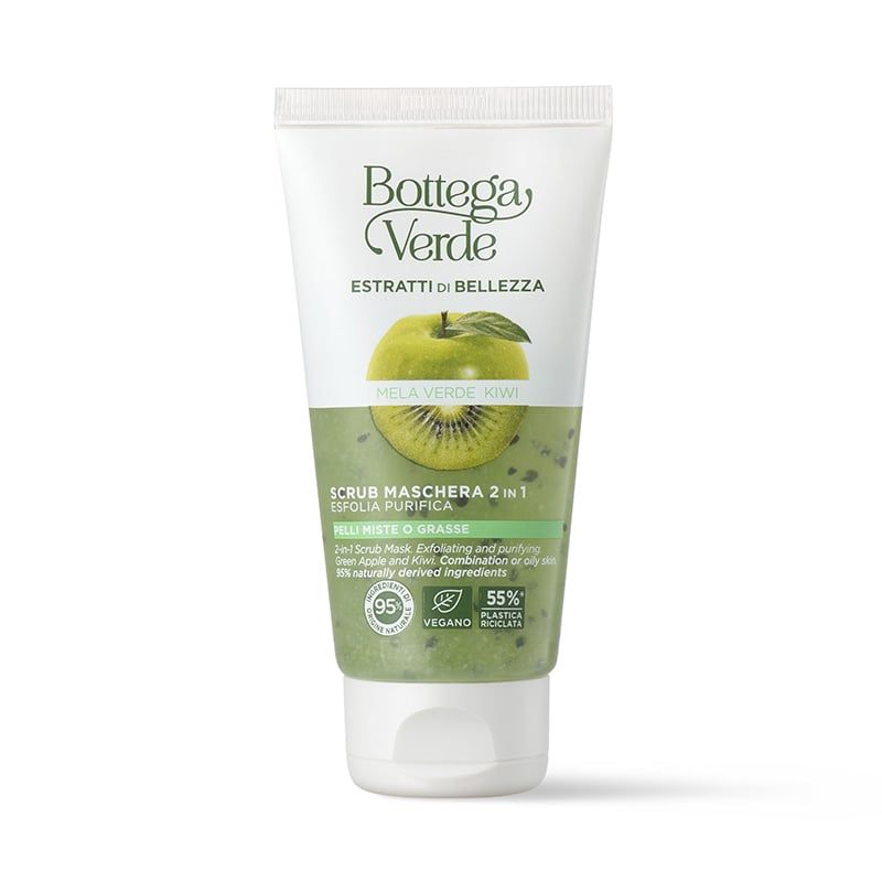 Bottega Verde Estratti di bellezza - Scrub - Maschera 2 in 1  - Mela verde e Kiwi