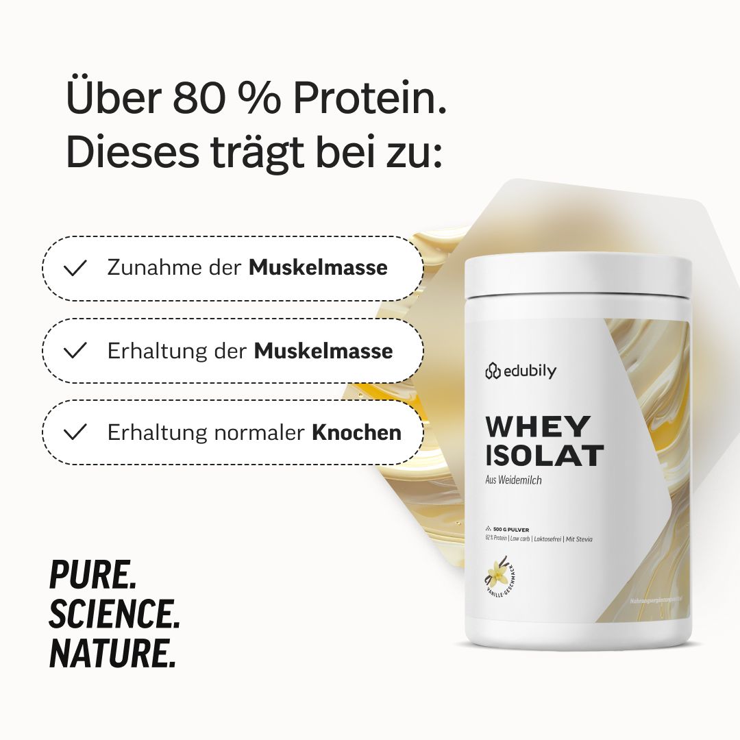 edubily® Whey Protein Isolat aus irischer Weidehaltung Vanille