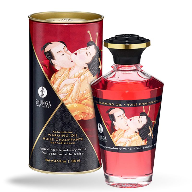 Massageöl mit Aroma Erdbeere - Shunga 100 ml