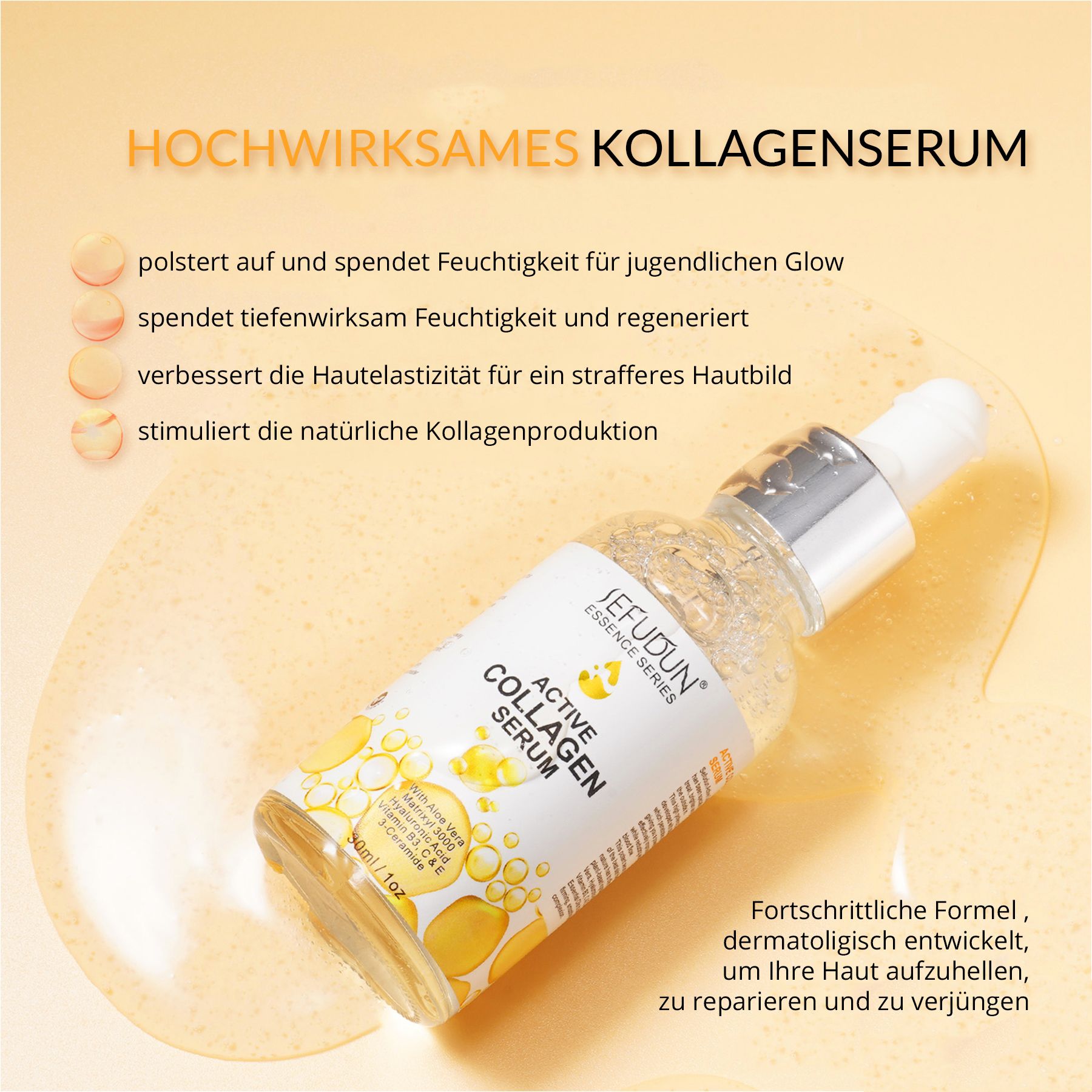 P-Beauty Aktiv Kollagen Serum Anti-Falten für Gesichtspflege