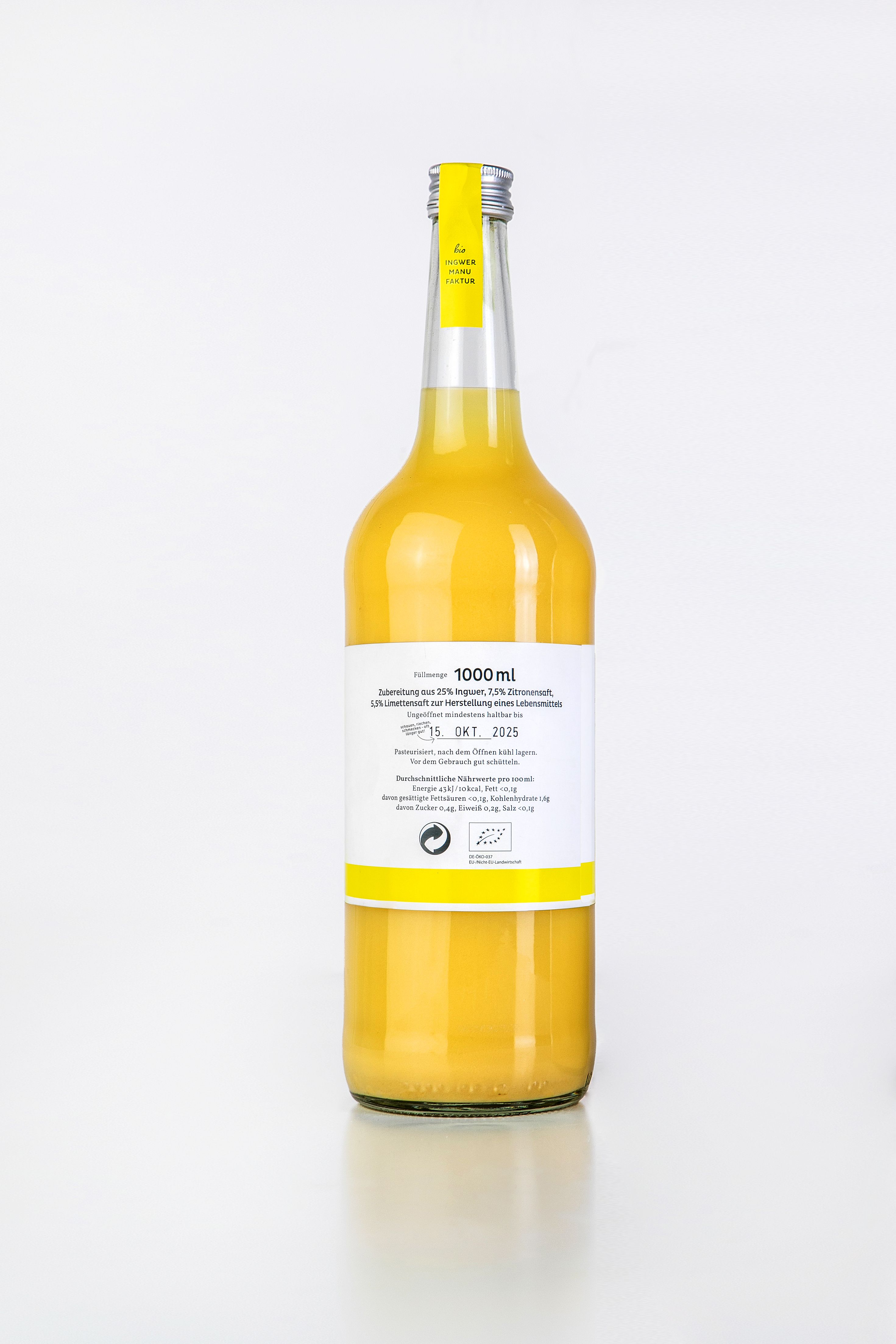 Ben's Bio Ingwerkonzentrat "Zitrone-Limette" ohne Zucker