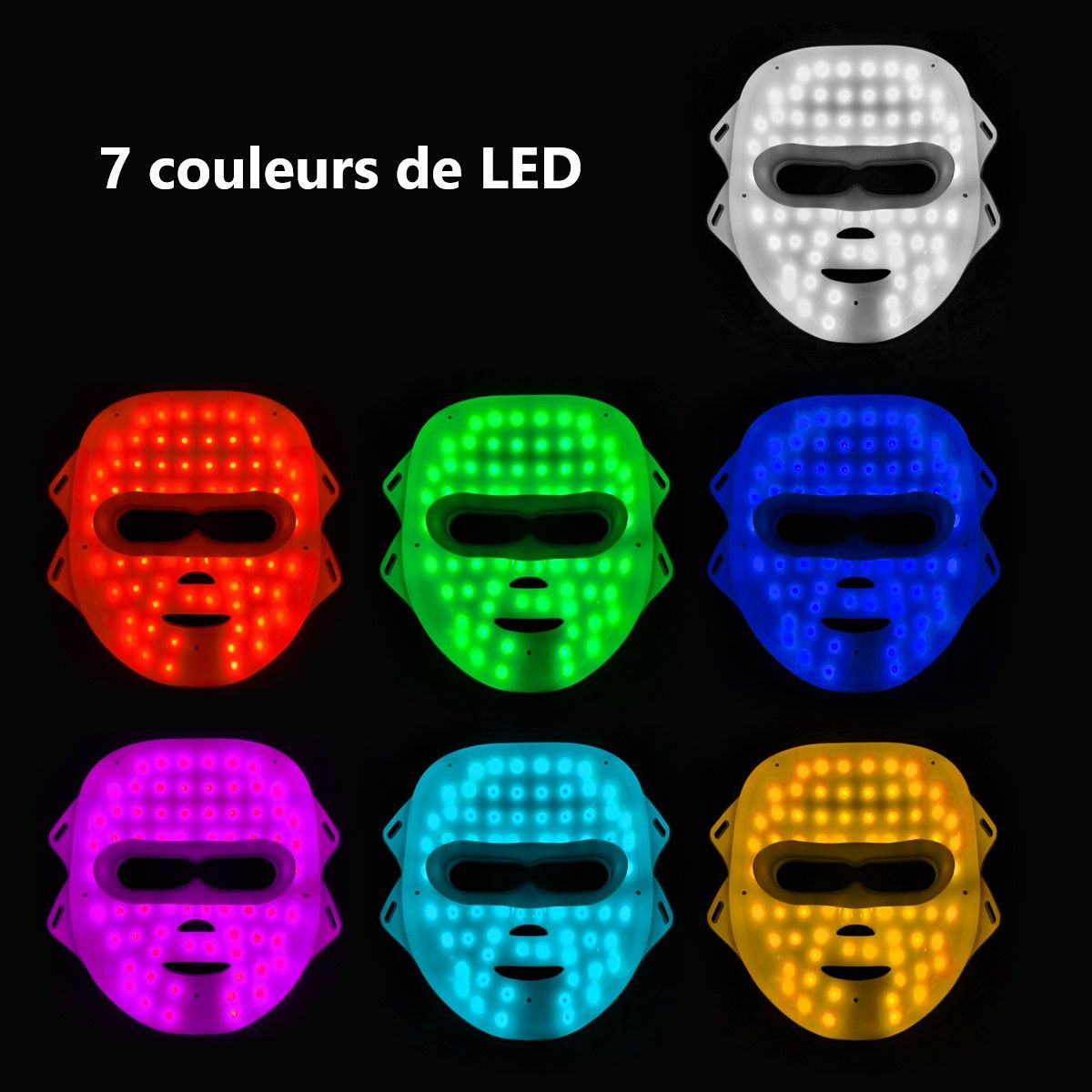 LED-Gesichtsmaske, Lichttherapie, 7 Farben-PALOMA BEAUTIES