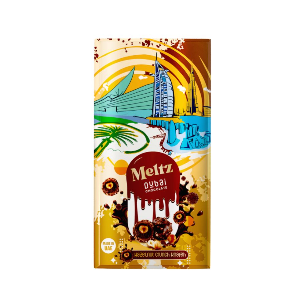 Meltz Dubai Schokolade – Haselnuss-Crunch mit Knafeh-Füllung