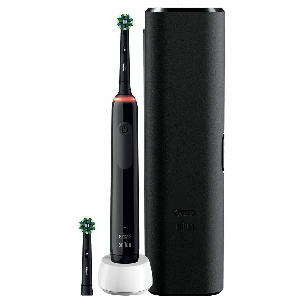 Oral-B - Elektrische Zahnbürste "Pro 3 + Reiseetui" in Schwarz