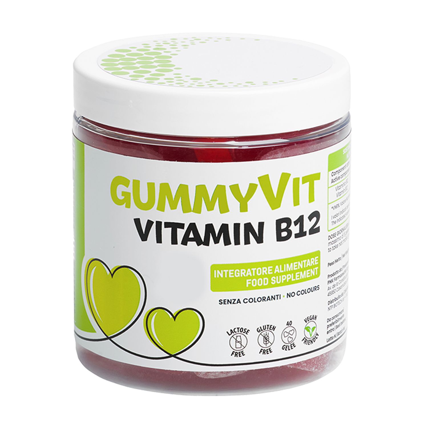 NTP Biotech Gummyvit B12 - Gommose con Vitamina B12, 1000 mcg – Apporto di Vitamina B12 - 40 Gummies