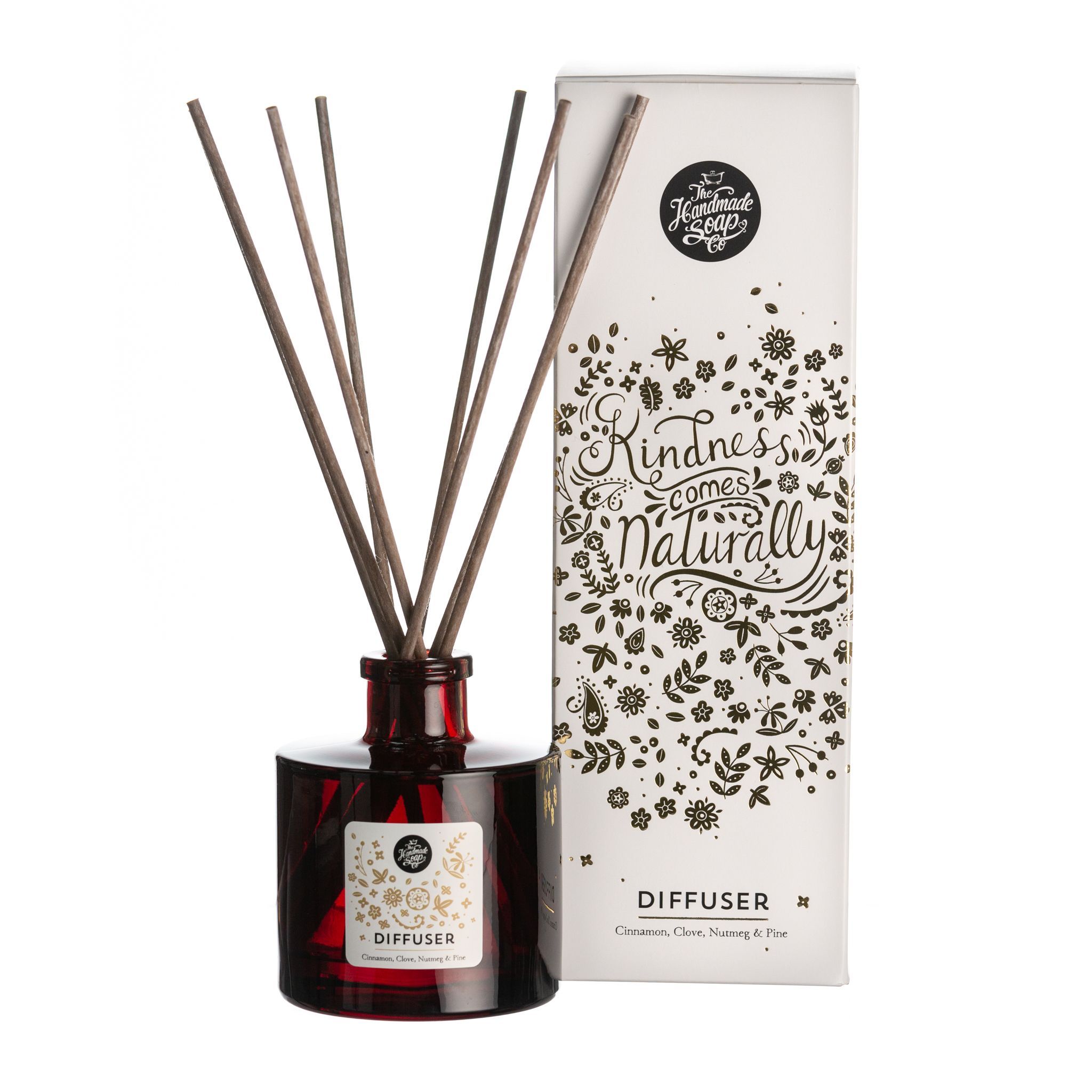 The Handmade Soap Company Diffuser Winteredition mit Zimt, Nelke, Muskatnuss & Pinie 180 ml