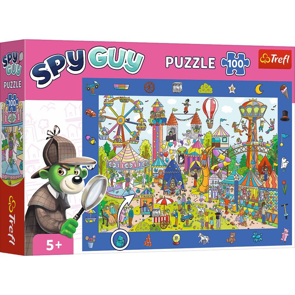 trefl Picture Search Puzzle Spy Guy: Theme Park 100 Teile