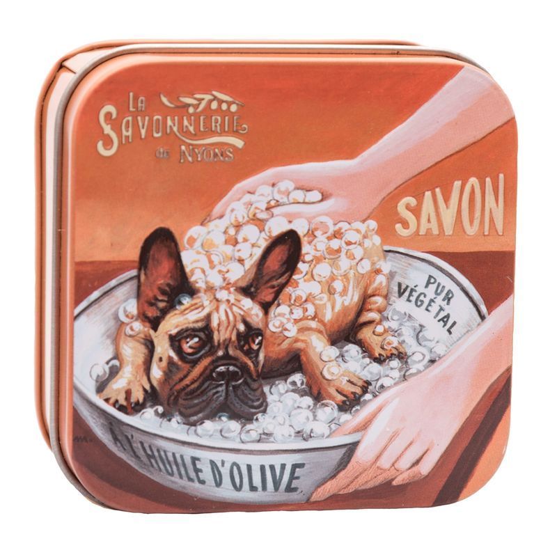 La Savonnerie de Nyons - Metallbox mit Seife - Bulldog