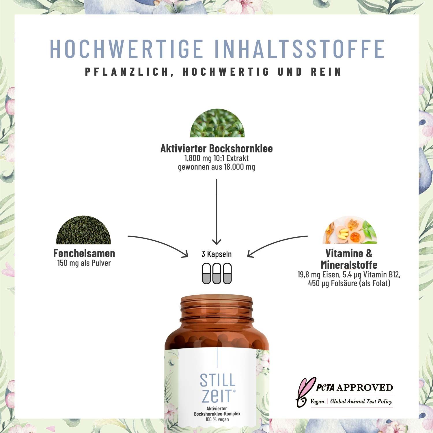 Bockshornklee Kapseln vegan & aktiviert - Komplex für stillende Mütter Naturtreu® 72,8 g