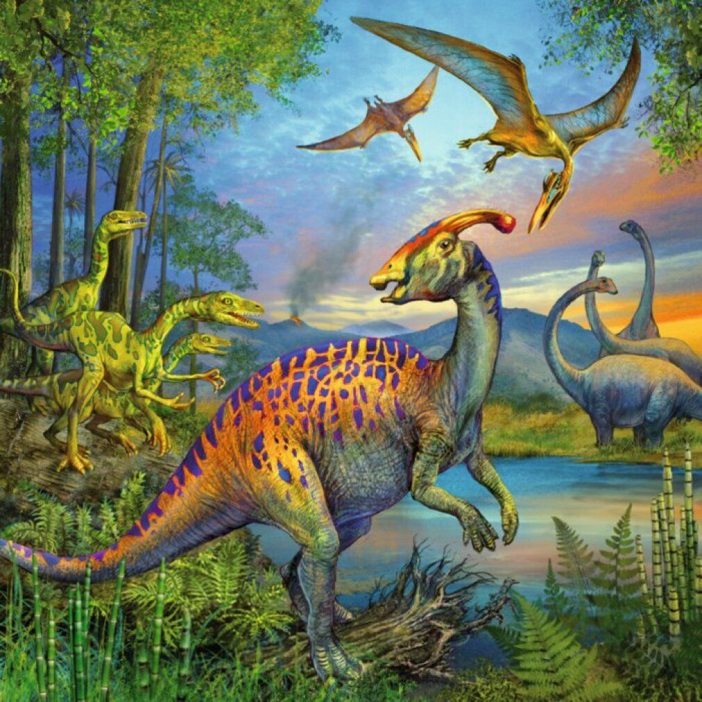 Ravensburger Ravensburger 09317 Puzzle Faszination Dinosaurier 3 x 49 Teile