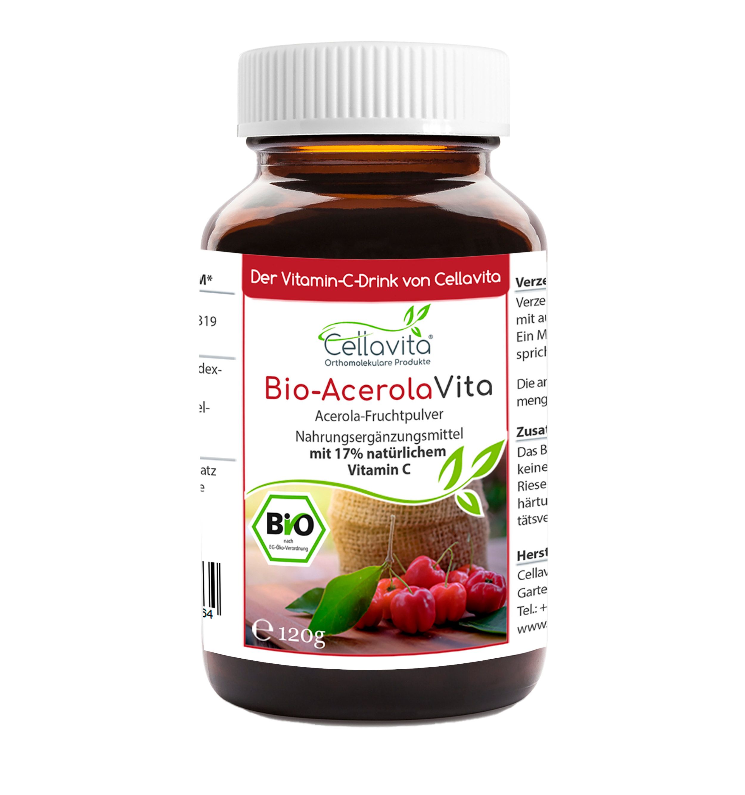 Cellavita - Bio Acerola Vita (Der Vitamin-C-Drink) Pulver 120 g