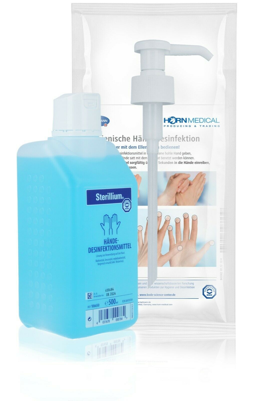 Sterillium Classic Händedesinfektionsmittel Set mit Horn Medical Dosierpumpe