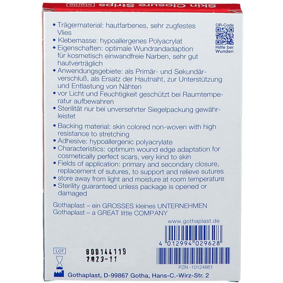 GoTa-POR® Wundnahtstreifen steril 76 mm x 3 mm