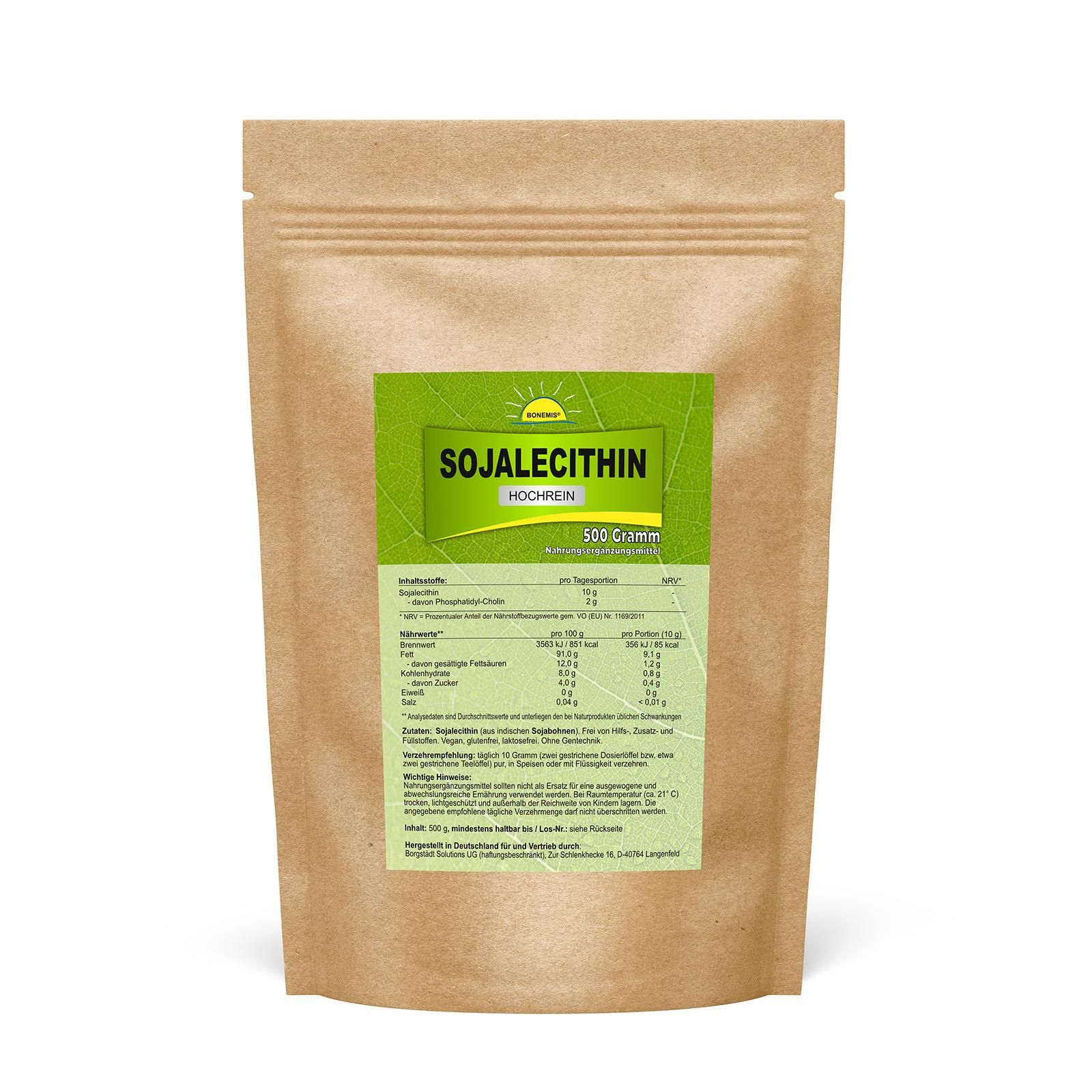 Bonemis® Sojalecithin, hochreines Granulat ohne Zusatzstoffe 0,5 kg
