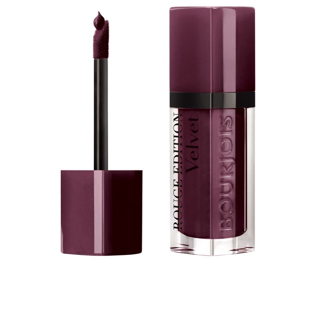 Lippenstift mit Applikator. Flakon mit Schriftzug Bourjois Rouge Edition Velvet. Farbe: Berry Chic.