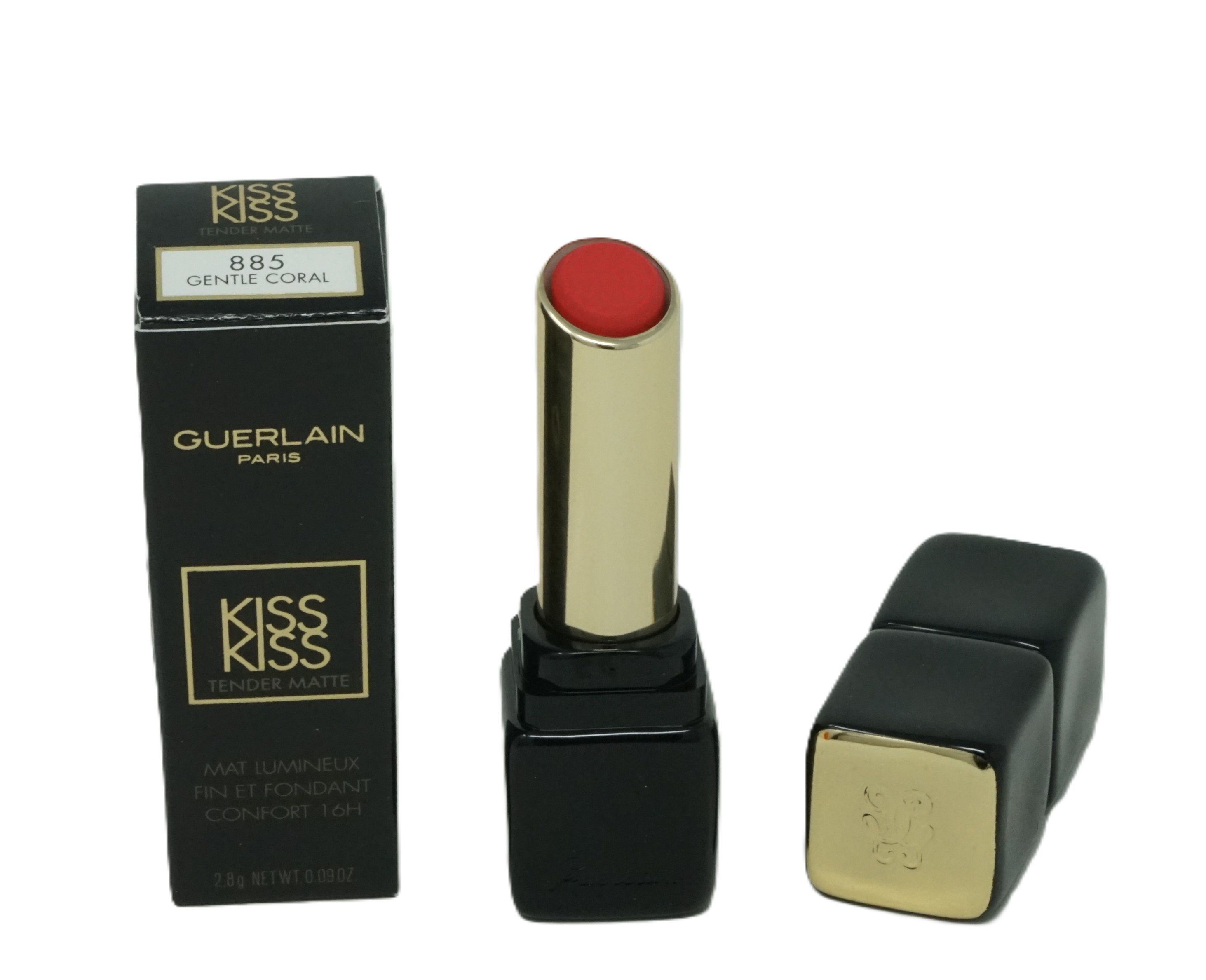 Guerlain KissKiss Tender Matte Lipstick 885 Gentle Coral