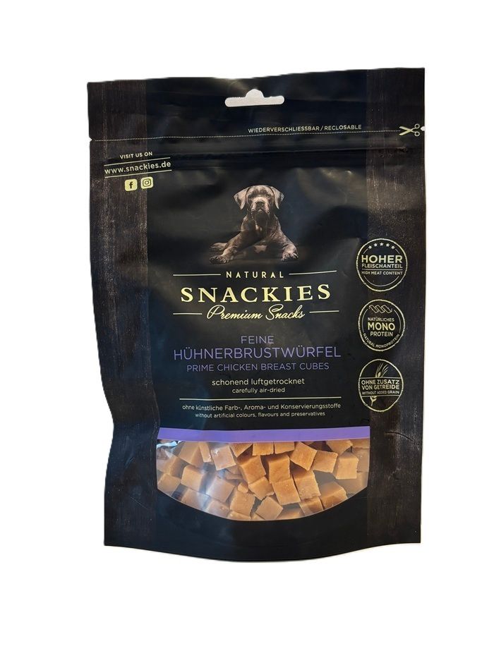 Snackies Feine Hühnerbrustwürfel 170 g Futter
