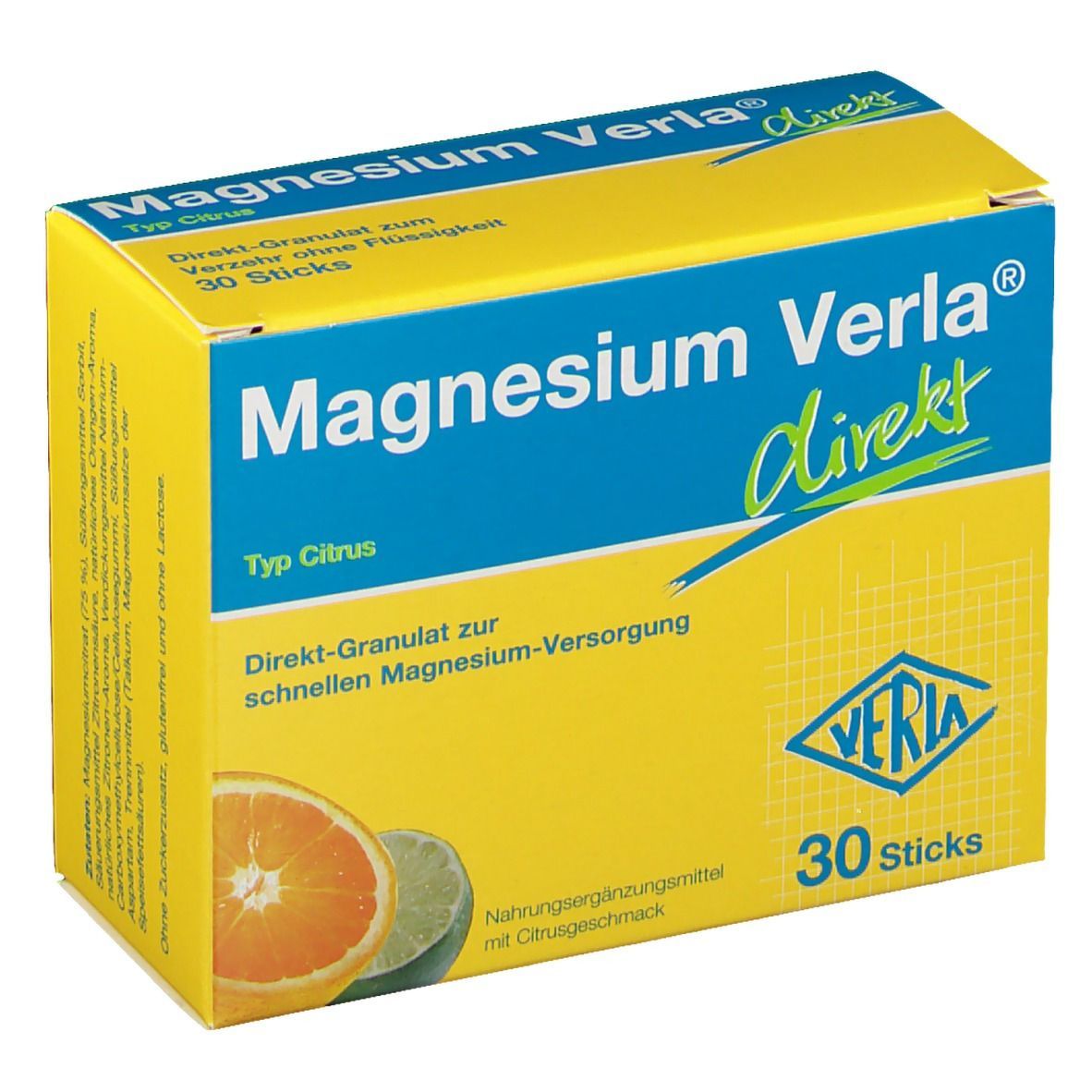 Magnesium Verla direkt Granulat Citrus