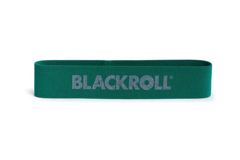 Grünes BLACKROLL Loop Band mit weißem 'BLACKROLL' Schriftzug.