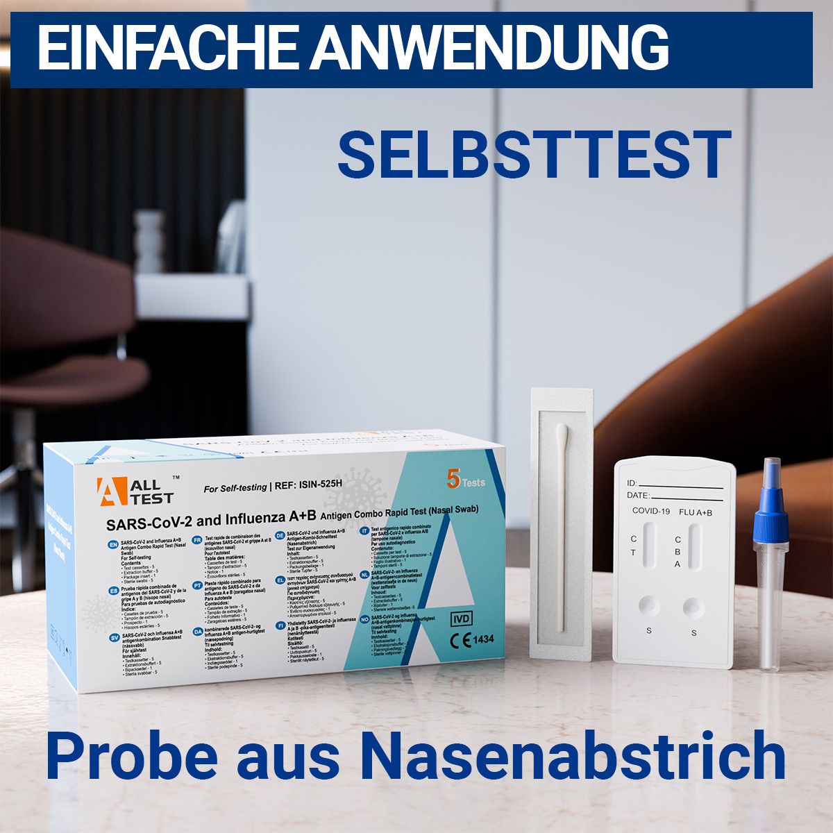 HIXO Covid-19 Corona & Influenza A+B Test 3in1