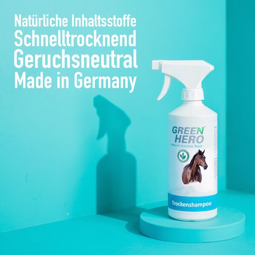 GreenHero Trockenshampoo für Pferde 0,5 l Shampoo