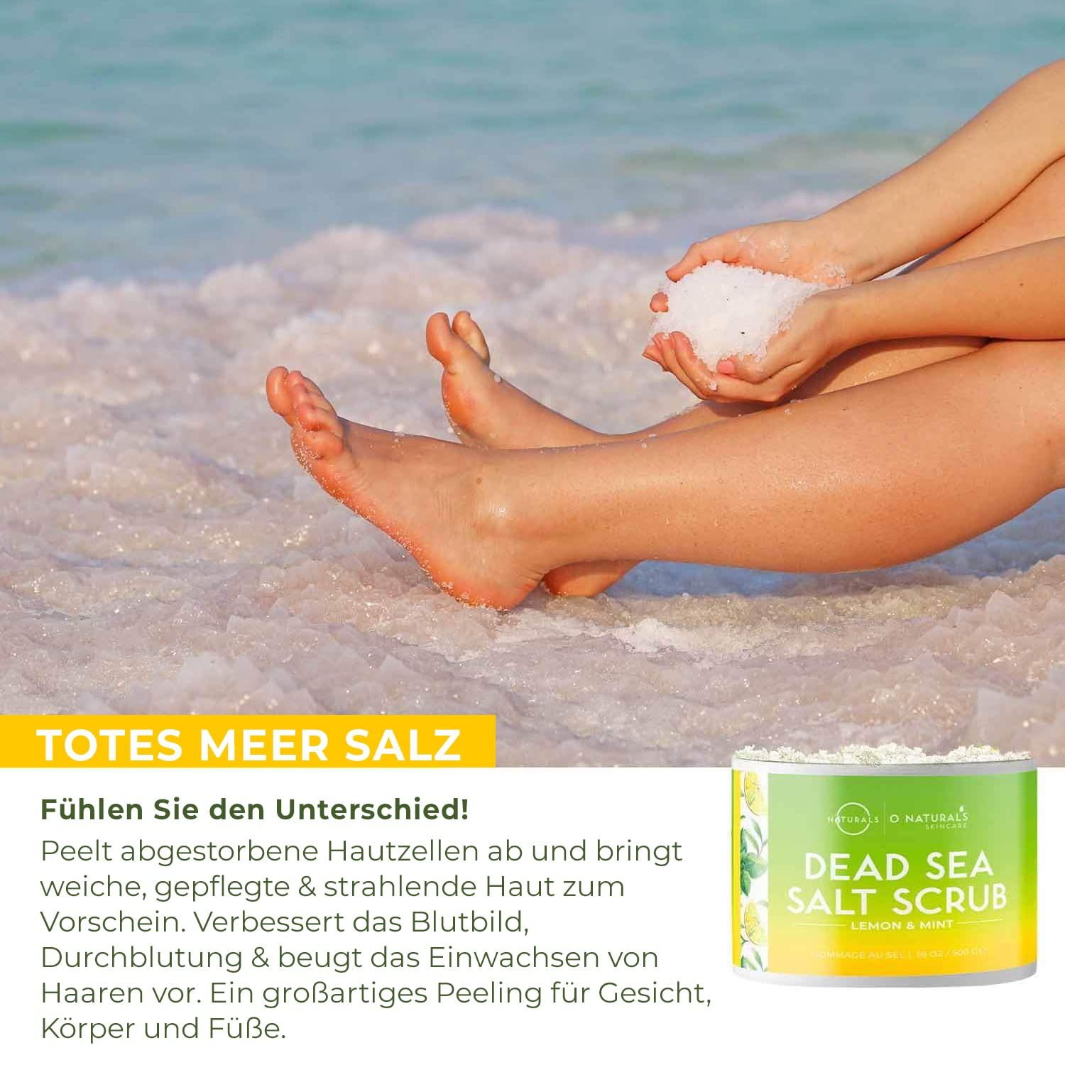 NATURALS Körperpeeling Body Scrub Lemon Mint - Natürliches Körperpeeling mit Totem Meer Salz